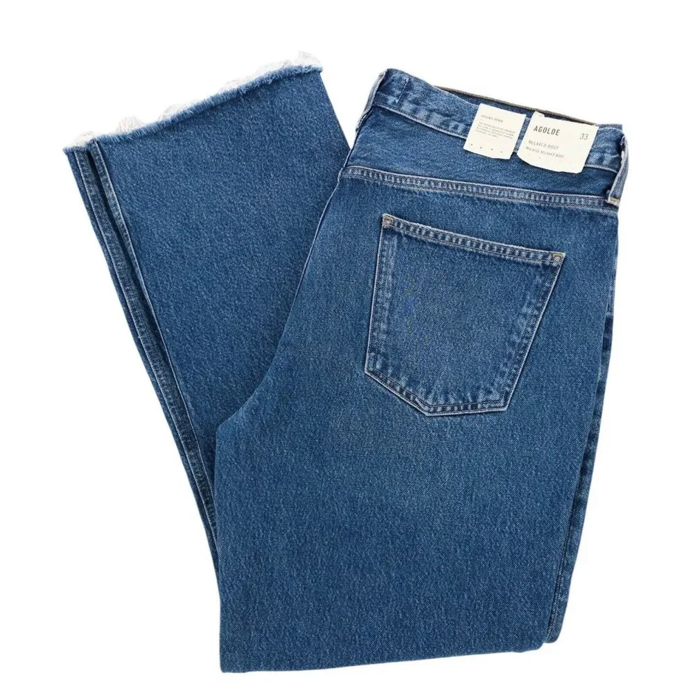 AGOLDE Relaxed 100% Organic Denim Bootcut Midrise Sphere Wash Sz 33 NWT - Picture 2 of 12